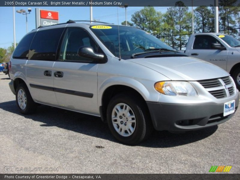 Bright Silver Metallic / Medium Slate Gray 2005 Dodge Caravan SE