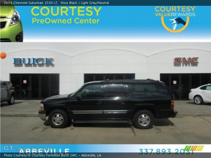 Onyx Black / Light Gray/Neutral 2001 Chevrolet Suburban 1500 LT
