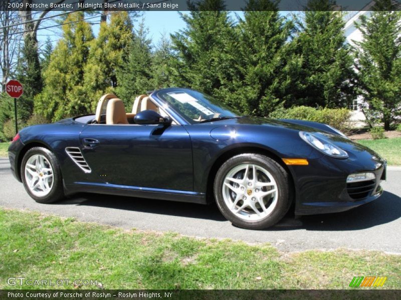 Midnight Blue Metallic / Sand Beige 2009 Porsche Boxster