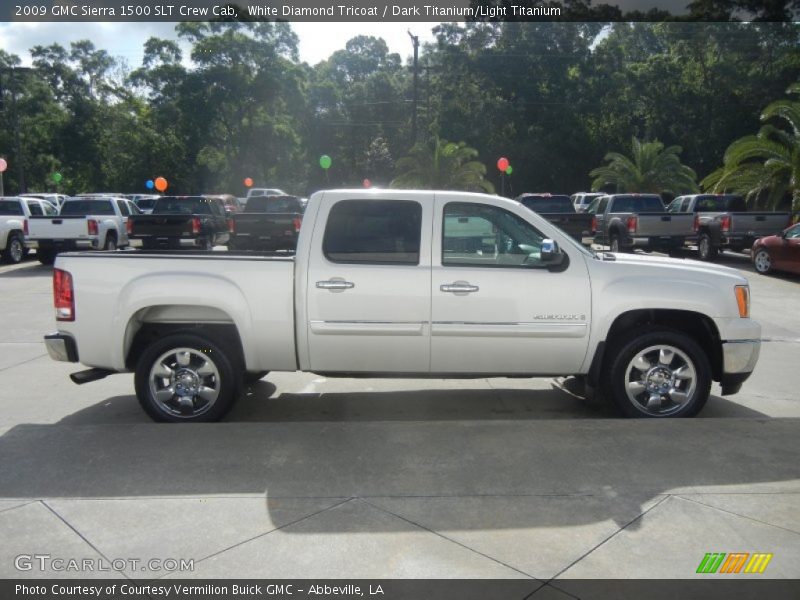White Diamond Tricoat / Dark Titanium/Light Titanium 2009 GMC Sierra 1500 SLT Crew Cab
