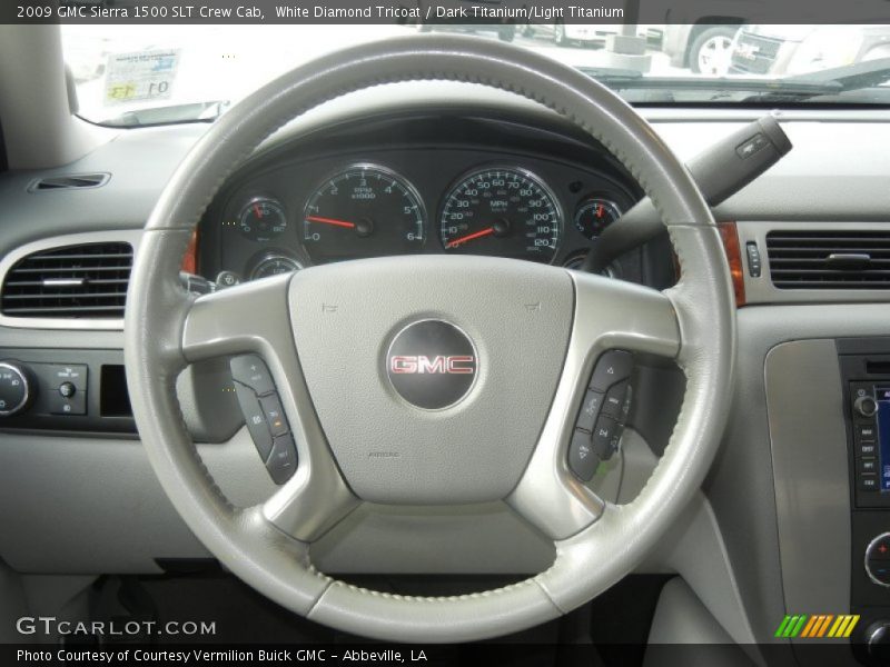 White Diamond Tricoat / Dark Titanium/Light Titanium 2009 GMC Sierra 1500 SLT Crew Cab