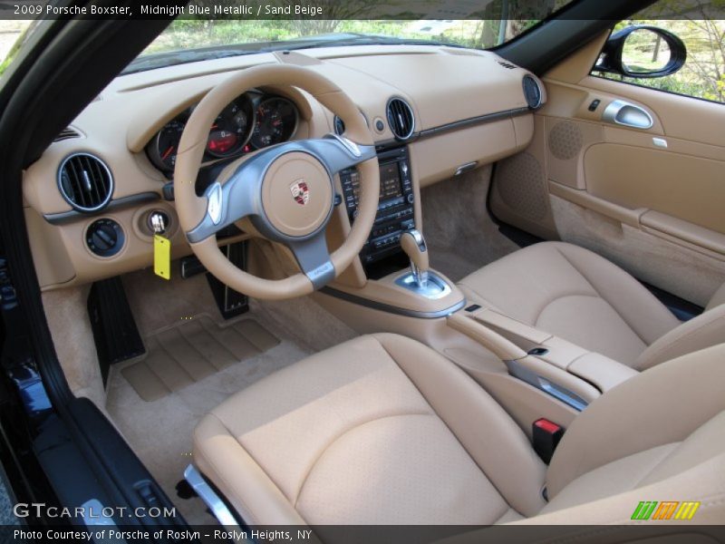 Midnight Blue Metallic / Sand Beige 2009 Porsche Boxster
