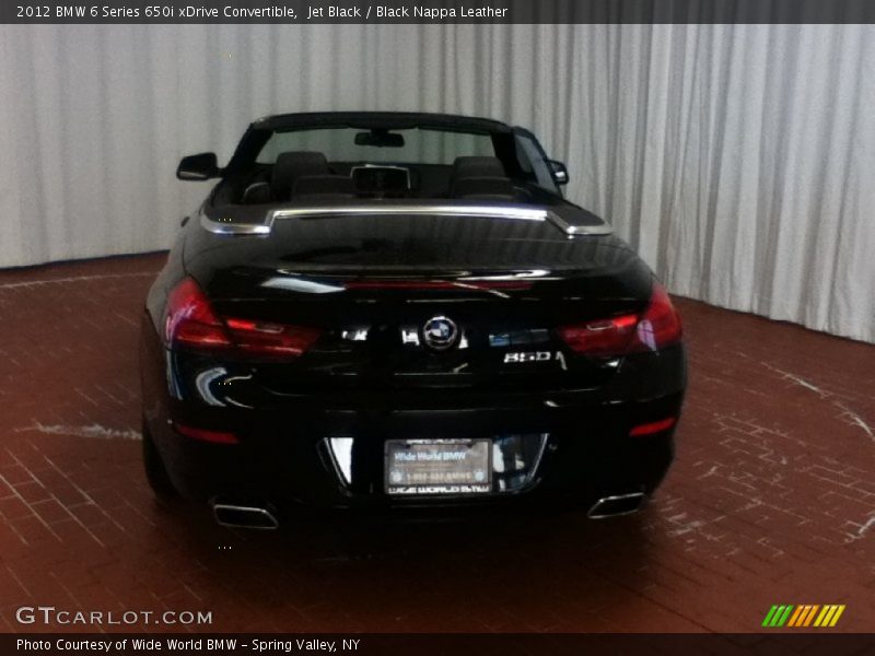 Jet Black / Black Nappa Leather 2012 BMW 6 Series 650i xDrive Convertible