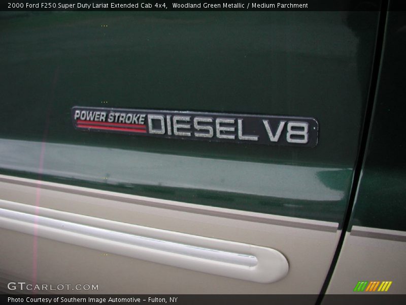Woodland Green Metallic / Medium Parchment 2000 Ford F250 Super Duty Lariat Extended Cab 4x4