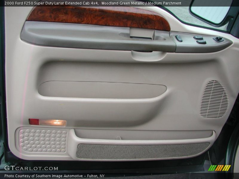 Woodland Green Metallic / Medium Parchment 2000 Ford F250 Super Duty Lariat Extended Cab 4x4