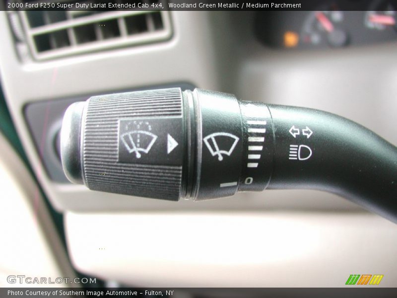 Woodland Green Metallic / Medium Parchment 2000 Ford F250 Super Duty Lariat Extended Cab 4x4