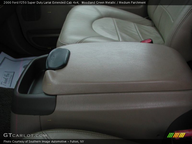Woodland Green Metallic / Medium Parchment 2000 Ford F250 Super Duty Lariat Extended Cab 4x4