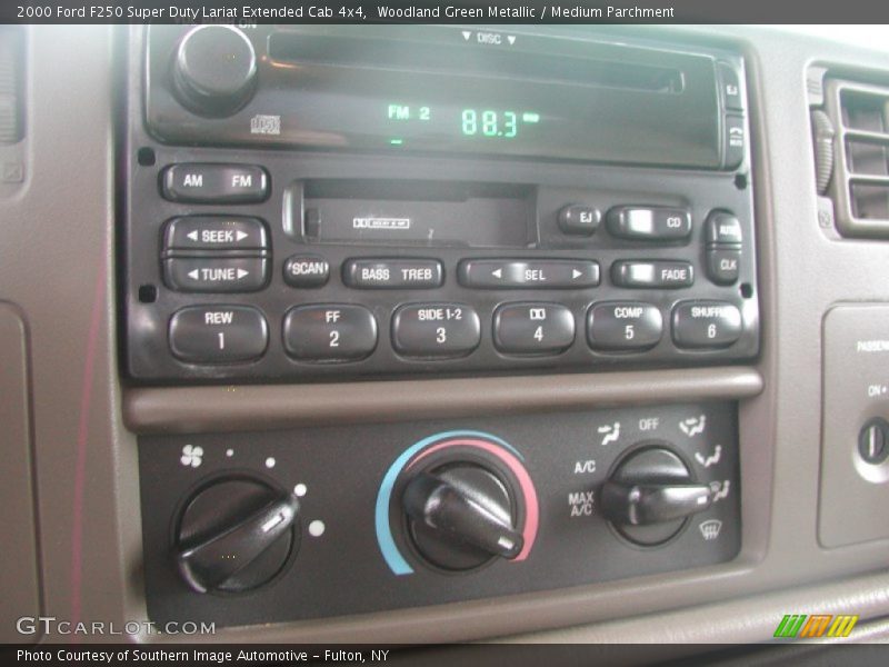 Woodland Green Metallic / Medium Parchment 2000 Ford F250 Super Duty Lariat Extended Cab 4x4