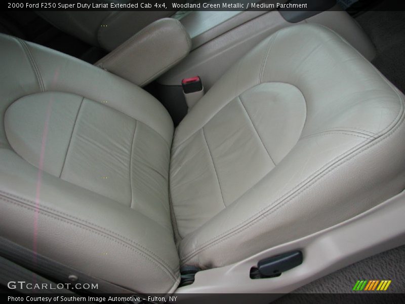 Woodland Green Metallic / Medium Parchment 2000 Ford F250 Super Duty Lariat Extended Cab 4x4