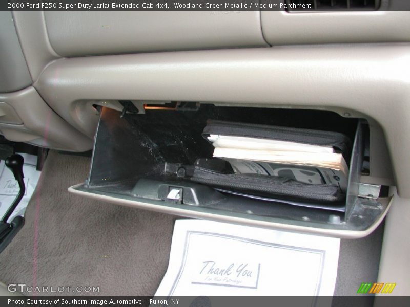 Woodland Green Metallic / Medium Parchment 2000 Ford F250 Super Duty Lariat Extended Cab 4x4