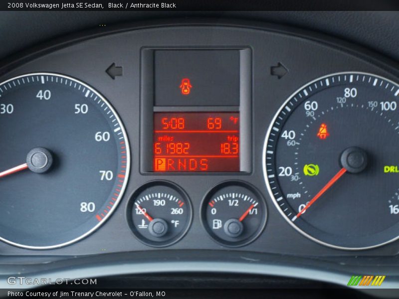 Black / Anthracite Black 2008 Volkswagen Jetta SE Sedan