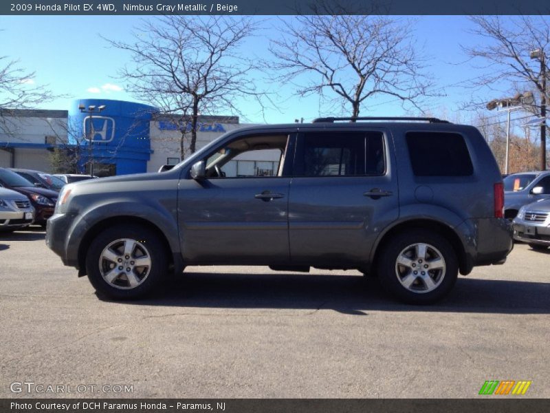 Nimbus Gray Metallic / Beige 2009 Honda Pilot EX 4WD