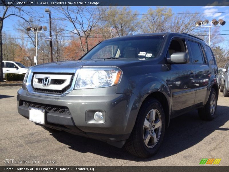 Nimbus Gray Metallic / Beige 2009 Honda Pilot EX 4WD