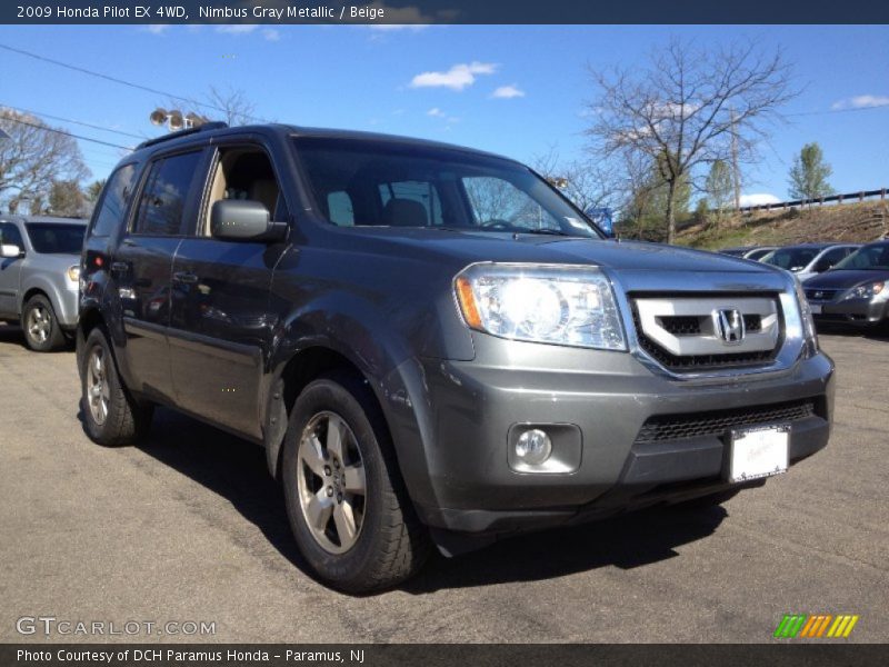 Nimbus Gray Metallic / Beige 2009 Honda Pilot EX 4WD