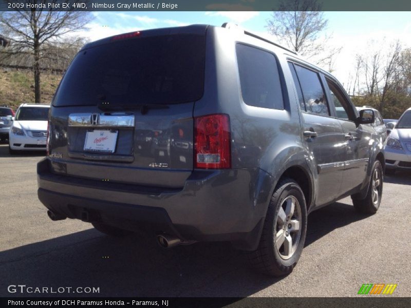 Nimbus Gray Metallic / Beige 2009 Honda Pilot EX 4WD