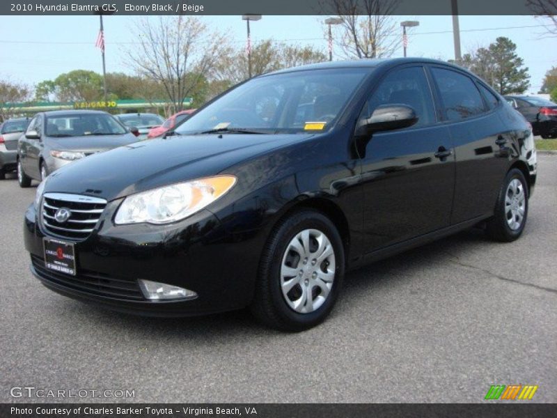 Ebony Black / Beige 2010 Hyundai Elantra GLS