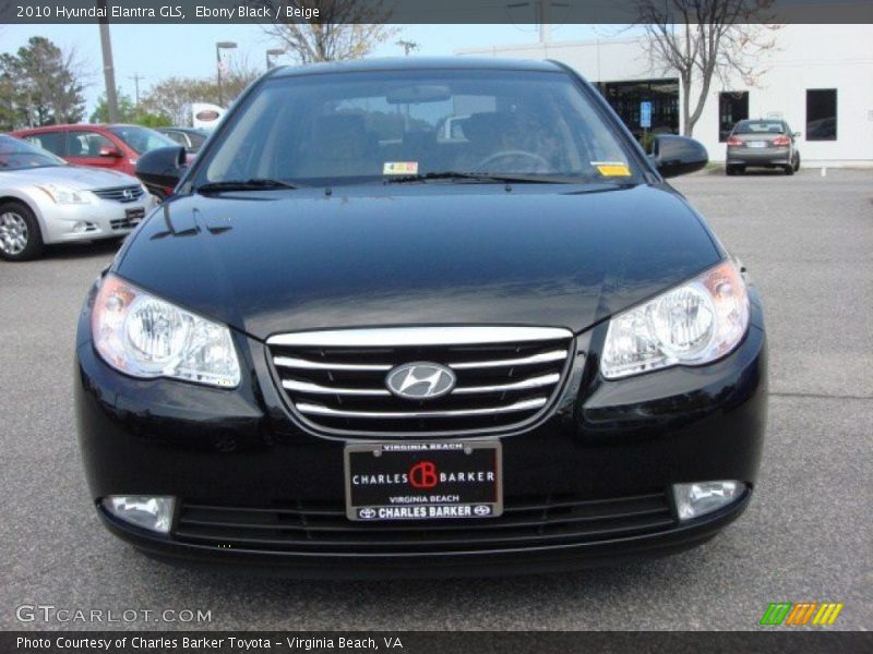 Ebony Black / Beige 2010 Hyundai Elantra GLS