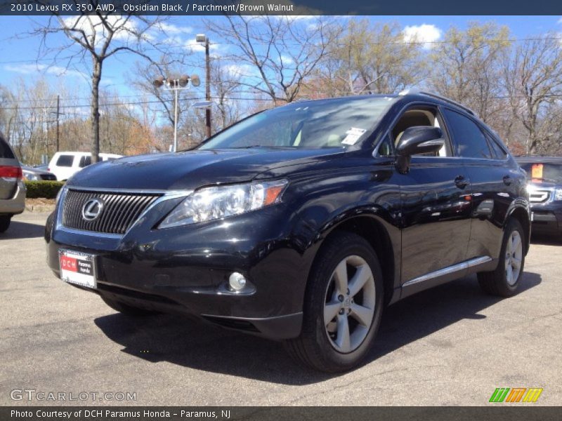 Obsidian Black / Parchment/Brown Walnut 2010 Lexus RX 350 AWD