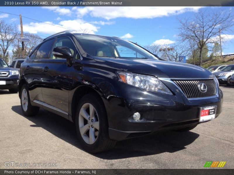 Obsidian Black / Parchment/Brown Walnut 2010 Lexus RX 350 AWD