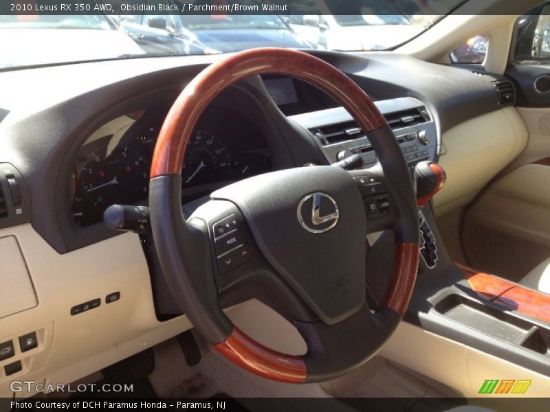 Obsidian Black / Parchment/Brown Walnut 2010 Lexus RX 350 AWD