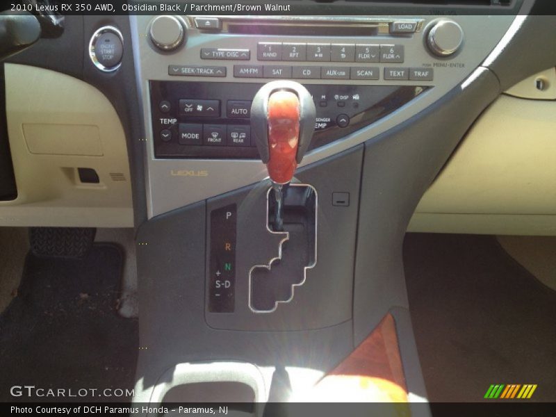 Obsidian Black / Parchment/Brown Walnut 2010 Lexus RX 350 AWD