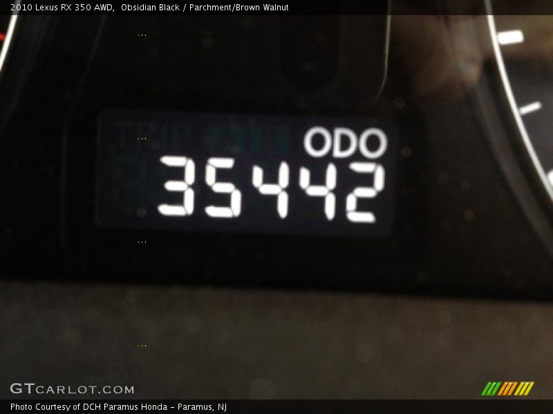 Obsidian Black / Parchment/Brown Walnut 2010 Lexus RX 350 AWD
