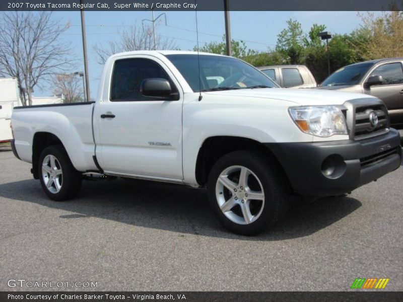 Super White / Graphite Gray 2007 Toyota Tacoma Regular Cab