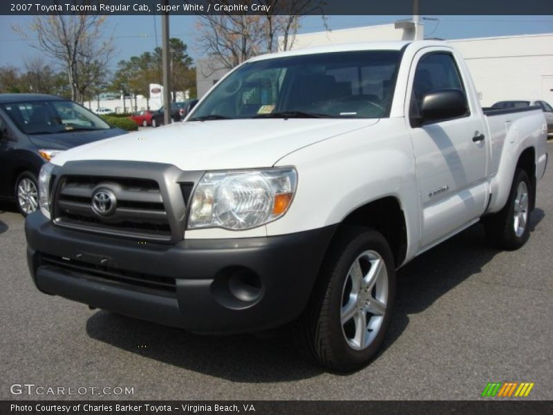 Super White / Graphite Gray 2007 Toyota Tacoma Regular Cab