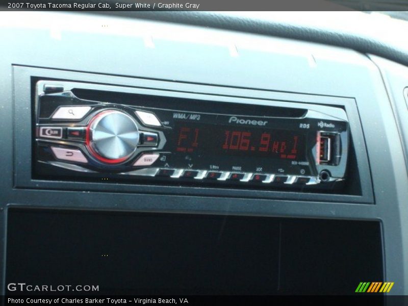 Super White / Graphite Gray 2007 Toyota Tacoma Regular Cab