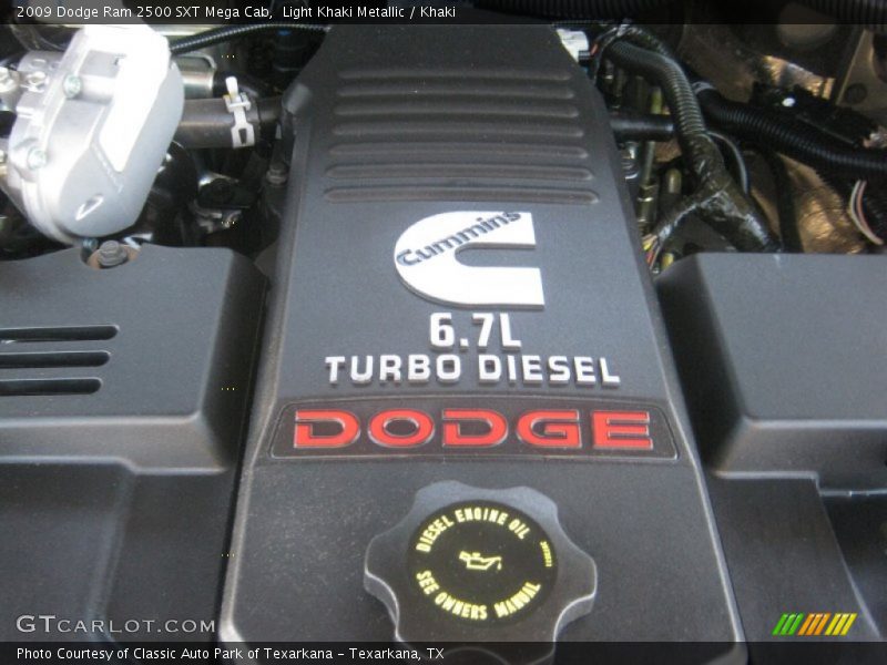 Light Khaki Metallic / Khaki 2009 Dodge Ram 2500 SXT Mega Cab