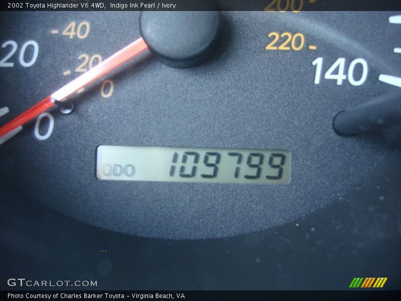 Indigo Ink Pearl / Ivory 2002 Toyota Highlander V6 4WD