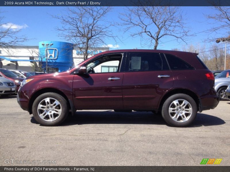 Dark Cherry Pearl / Ebony 2009 Acura MDX Technology