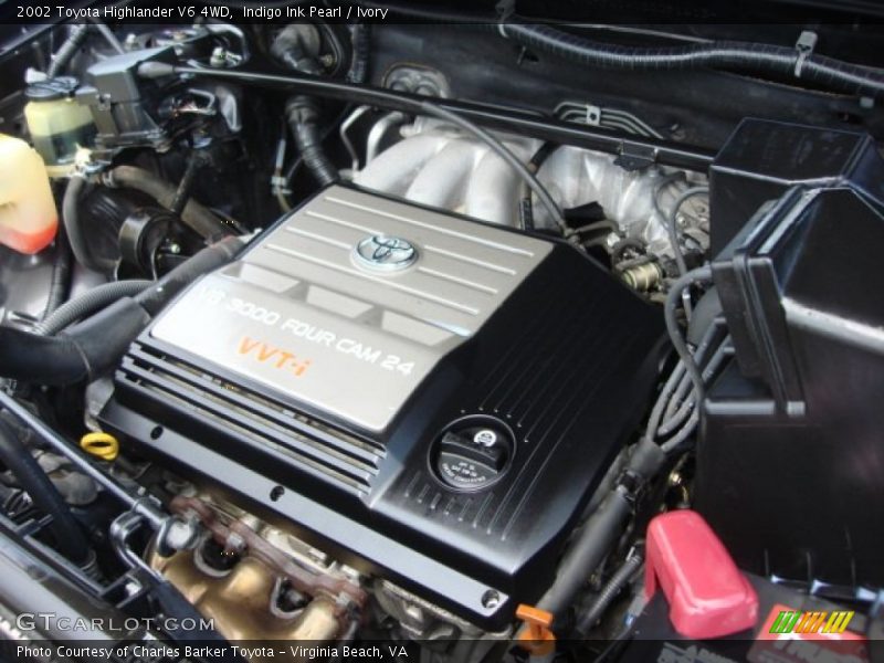 Indigo Ink Pearl / Ivory 2002 Toyota Highlander V6 4WD