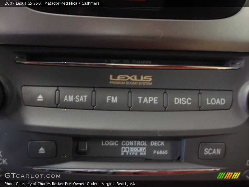 Matador Red Mica / Cashmere 2007 Lexus GS 350