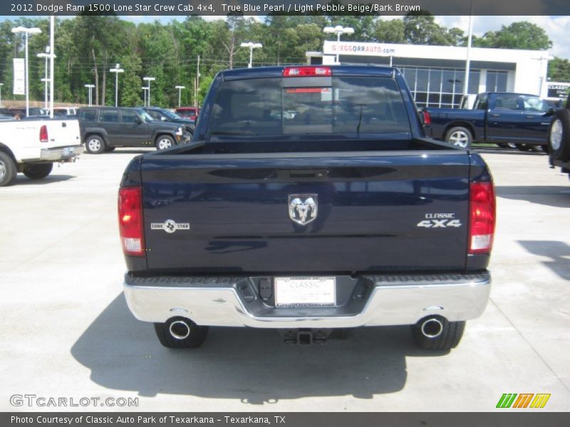 True Blue Pearl / Light Pebble Beige/Bark Brown 2012 Dodge Ram 1500 Lone Star Crew Cab 4x4