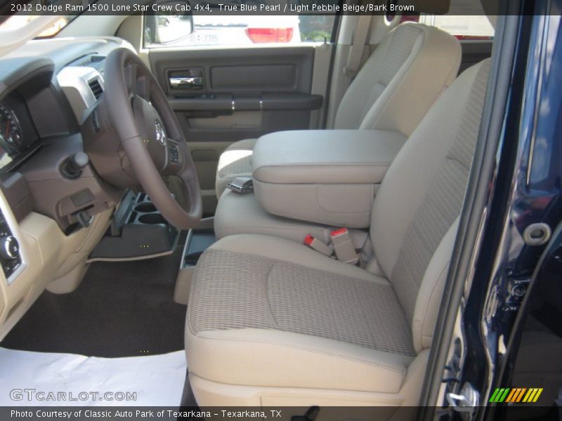 True Blue Pearl / Light Pebble Beige/Bark Brown 2012 Dodge Ram 1500 Lone Star Crew Cab 4x4