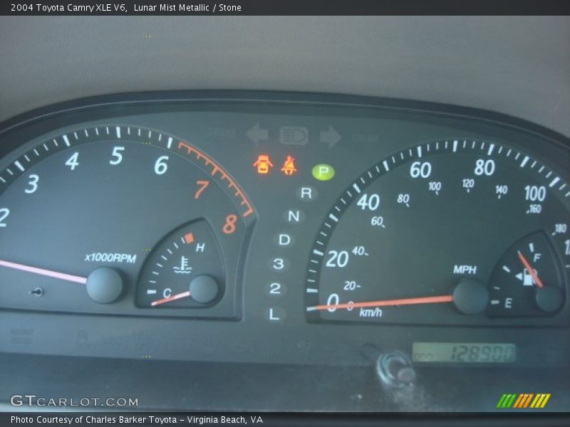 Lunar Mist Metallic / Stone 2004 Toyota Camry XLE V6