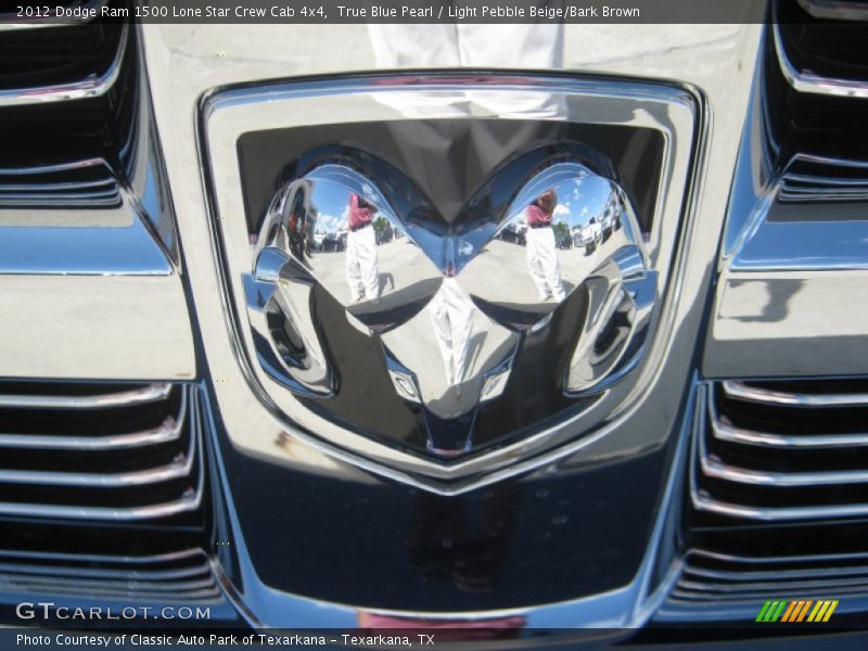 True Blue Pearl / Light Pebble Beige/Bark Brown 2012 Dodge Ram 1500 Lone Star Crew Cab 4x4