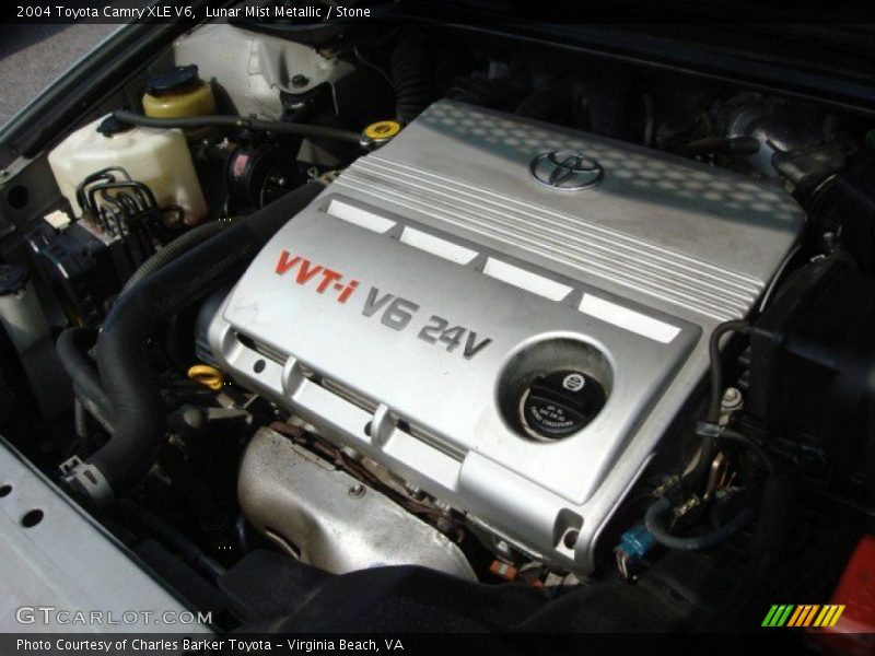 Lunar Mist Metallic / Stone 2004 Toyota Camry XLE V6