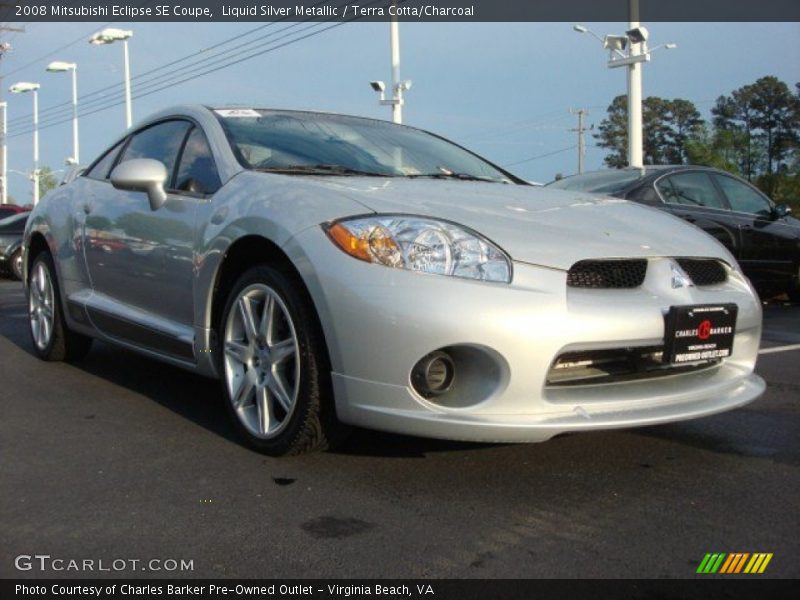 Liquid Silver Metallic / Terra Cotta/Charcoal 2008 Mitsubishi Eclipse SE Coupe