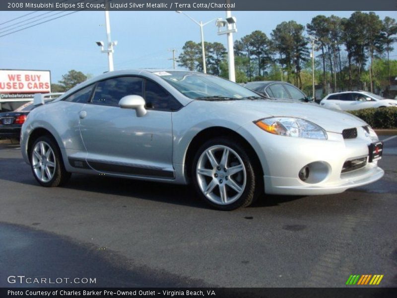 Liquid Silver Metallic / Terra Cotta/Charcoal 2008 Mitsubishi Eclipse SE Coupe