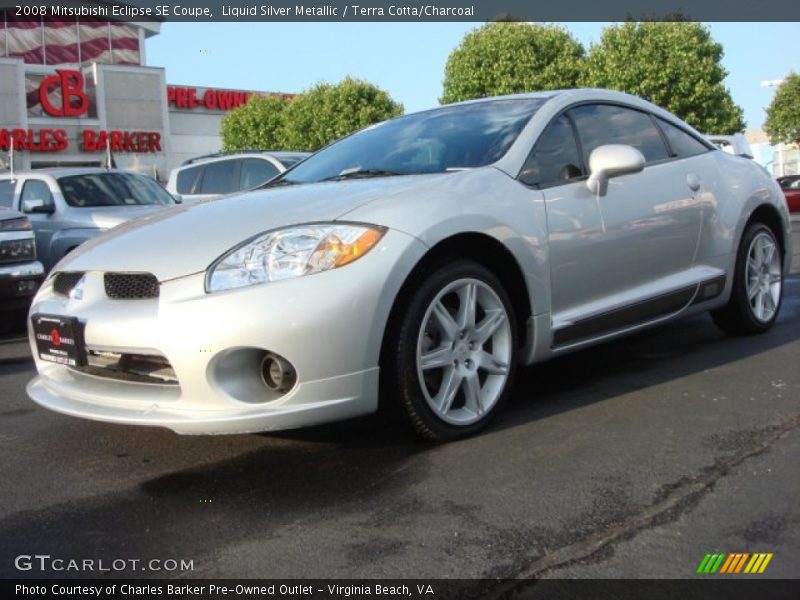 Liquid Silver Metallic / Terra Cotta/Charcoal 2008 Mitsubishi Eclipse SE Coupe