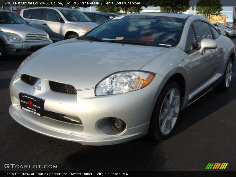 Liquid Silver Metallic / Terra Cotta/Charcoal 2008 Mitsubishi Eclipse SE Coupe