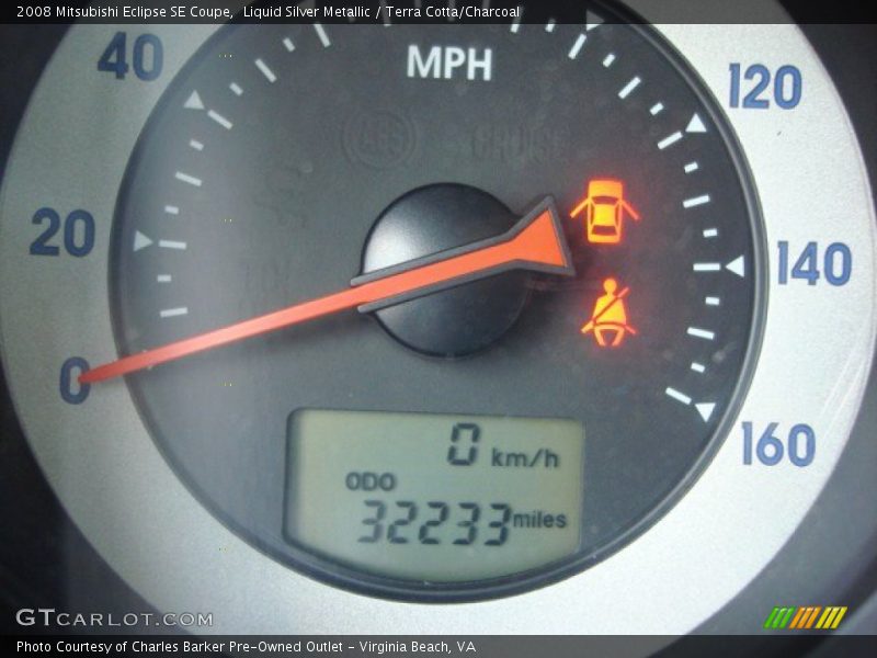 Liquid Silver Metallic / Terra Cotta/Charcoal 2008 Mitsubishi Eclipse SE Coupe