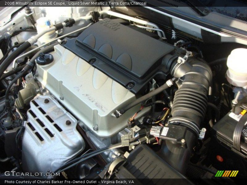 Liquid Silver Metallic / Terra Cotta/Charcoal 2008 Mitsubishi Eclipse SE Coupe
