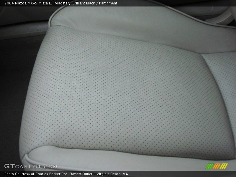 Brilliant Black / Parchment 2004 Mazda MX-5 Miata LS Roadster