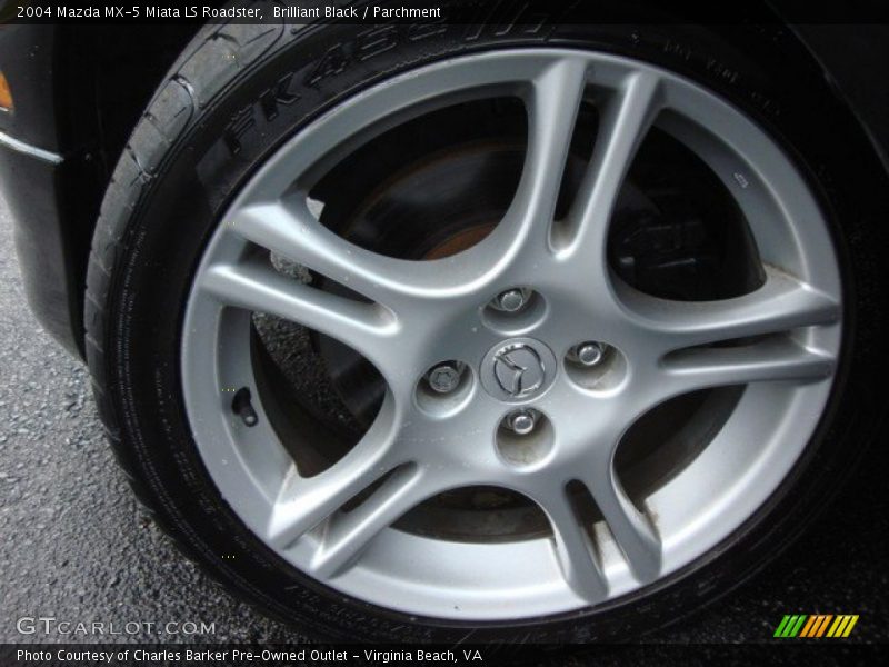 Brilliant Black / Parchment 2004 Mazda MX-5 Miata LS Roadster