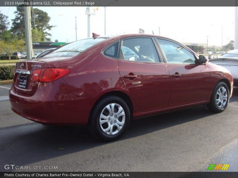 Chilipepper Red / Beige 2010 Hyundai Elantra GLS