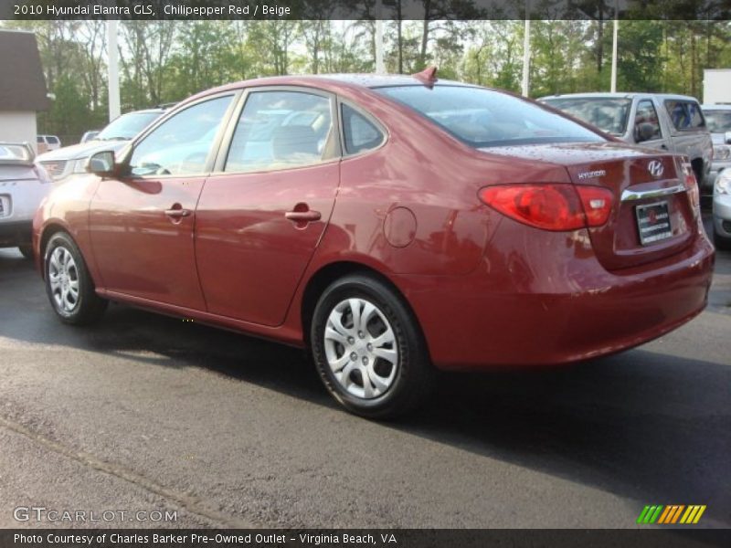 Chilipepper Red / Beige 2010 Hyundai Elantra GLS