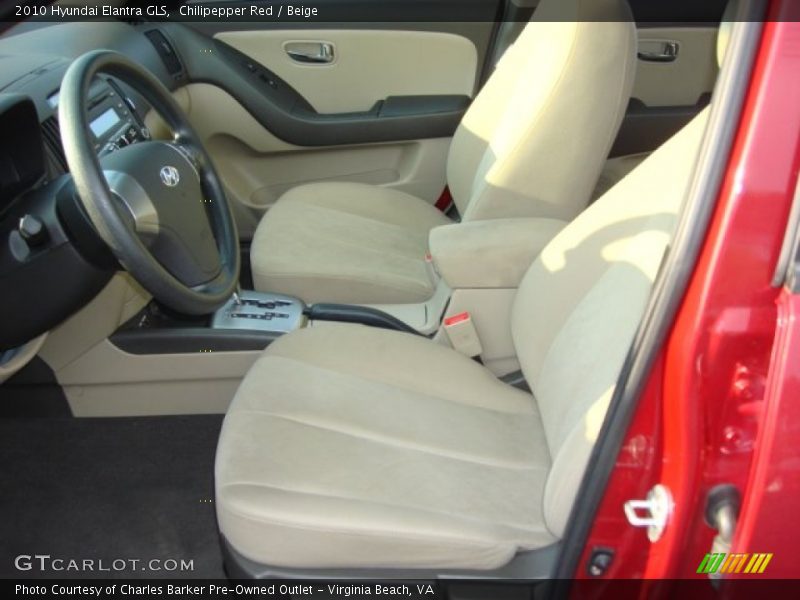 Chilipepper Red / Beige 2010 Hyundai Elantra GLS